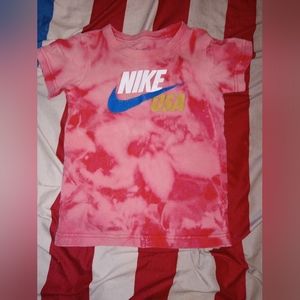 Bleached tie dye Nike shirt